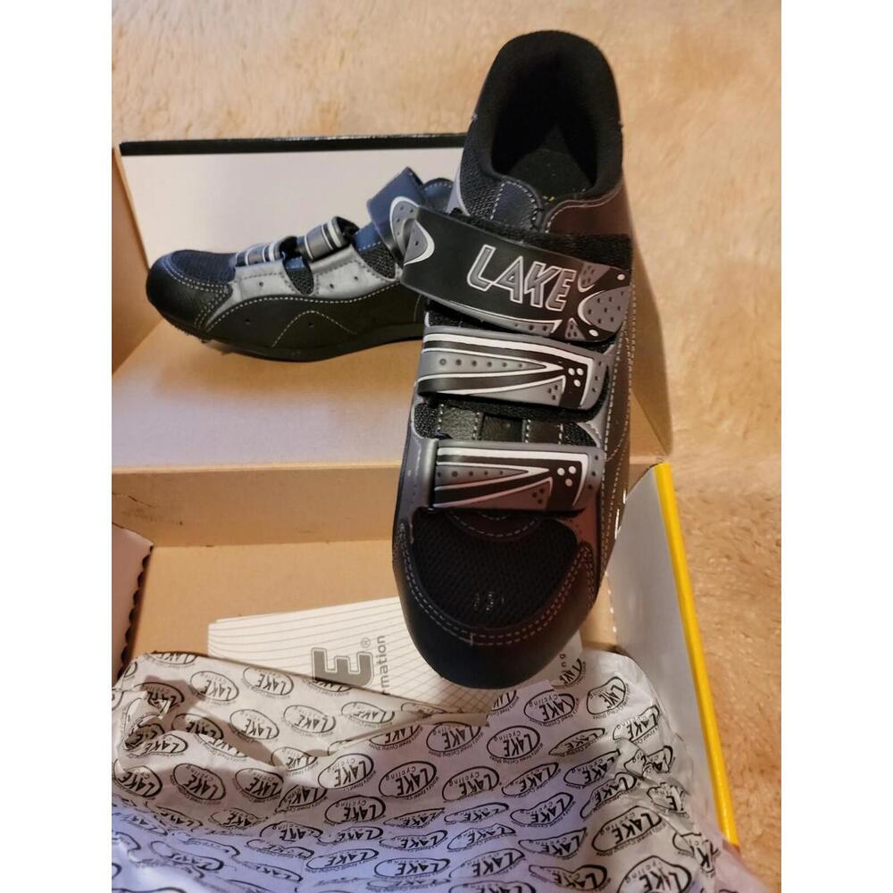 LAKE BLACK GRAY Senior  Bicycle Shoes Size 43.0/US 9 NEW